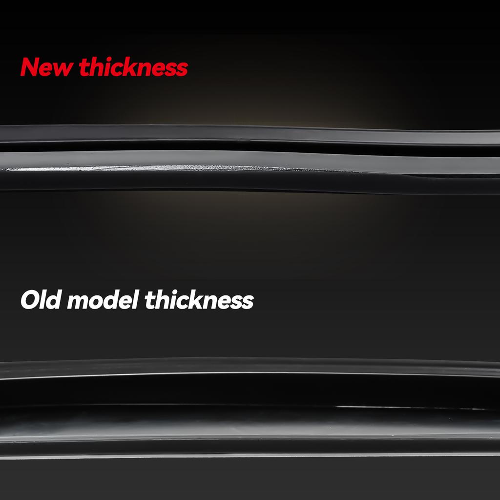 115cm/45in Clossy Black Car Tail Rear Roof Trunk Spoiler Lip Extension Wing V-Style For Tesla Model 3 Y 2017-2022