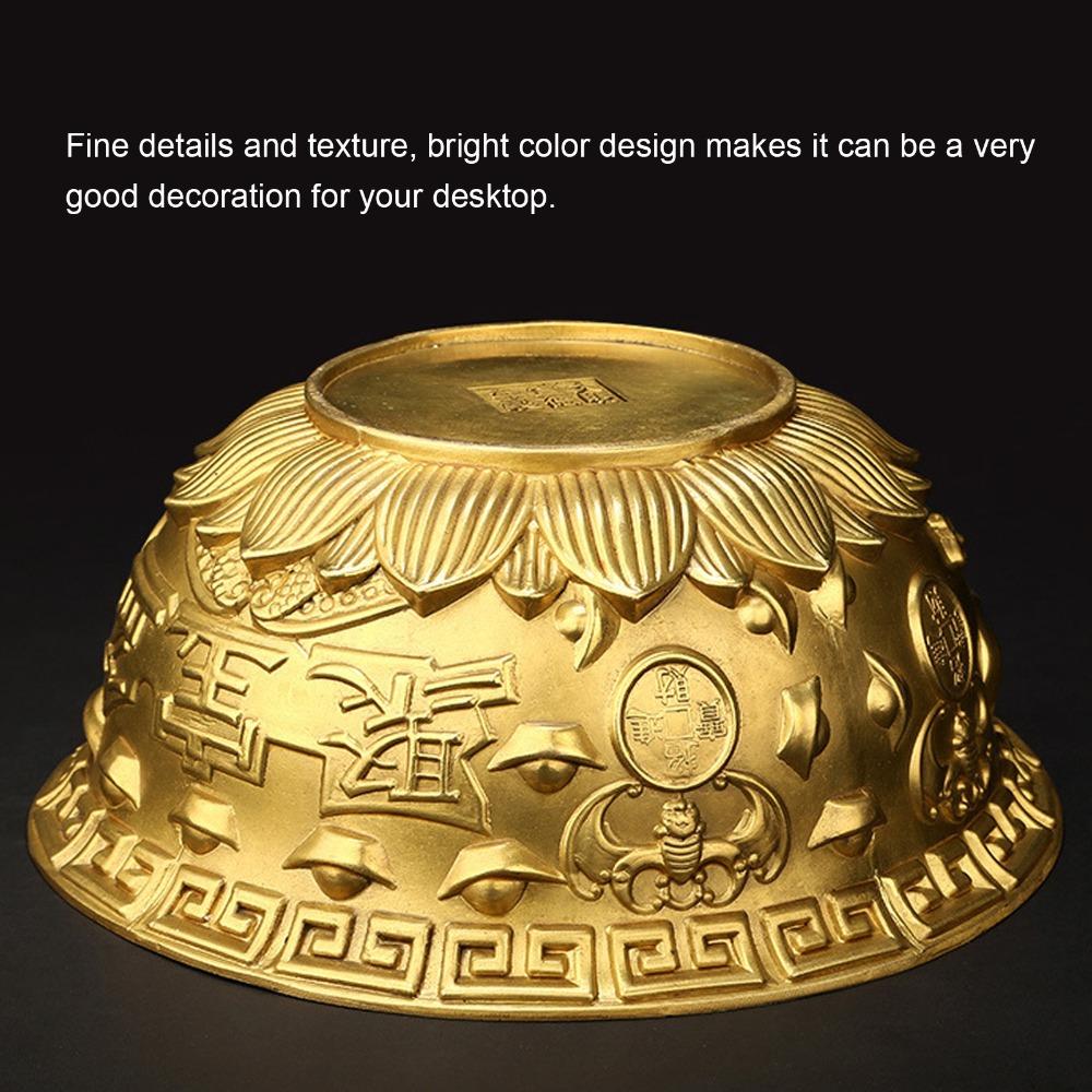Brass Cornucopia Bowl Classic Embossed Wealth Prosperity Bowl Wealth Abundance Gift