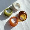 4pcs/set Vintage Irregular Geometric Resin Ring Set for Women New Boho Geometric Finger Rings Minimalis Jewelry