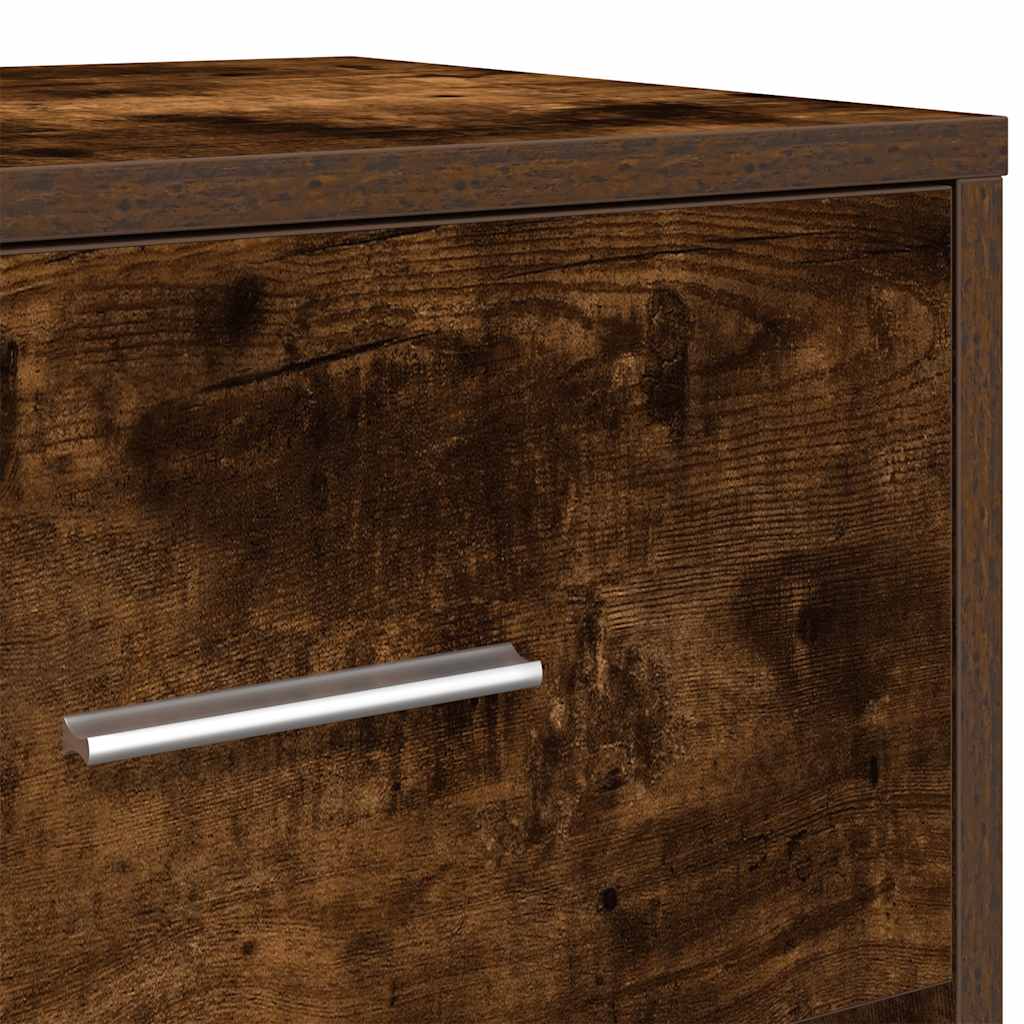 Nightstand with Drawer Smoked Oak 40 x 34 x 50 cm
