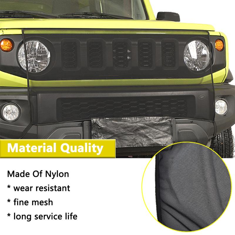 Front Bumper Bug Screen ect Guard Mesh For Suzuki Jimny Jb23 Jb64 Jb74 2007-2026 Engine Hood Deflector Off-road Accessories