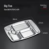 Jiwanggu 316 Stainless Steel Deep 5-Compartment Canteen Tray