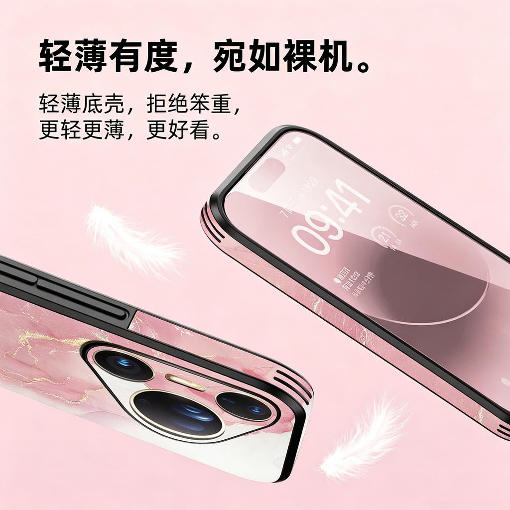 Подходит для чехла на мобильный телефон Huawei pura90pro pura90promax новый полноразмерный P80Pro однотонная кожа p70 противоударный