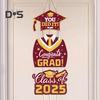 Выпускной 2025 года, подвесная табличка для входной двери Выпускной 2025 года Приветственная табличка для украшения крыльца выпускного