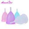 Menstrual Collector Medical Silicone Rainbow Colour Menstrual Cup Sterilizer Vagina Women Hygienic Silicon Period Menstruation(A01)