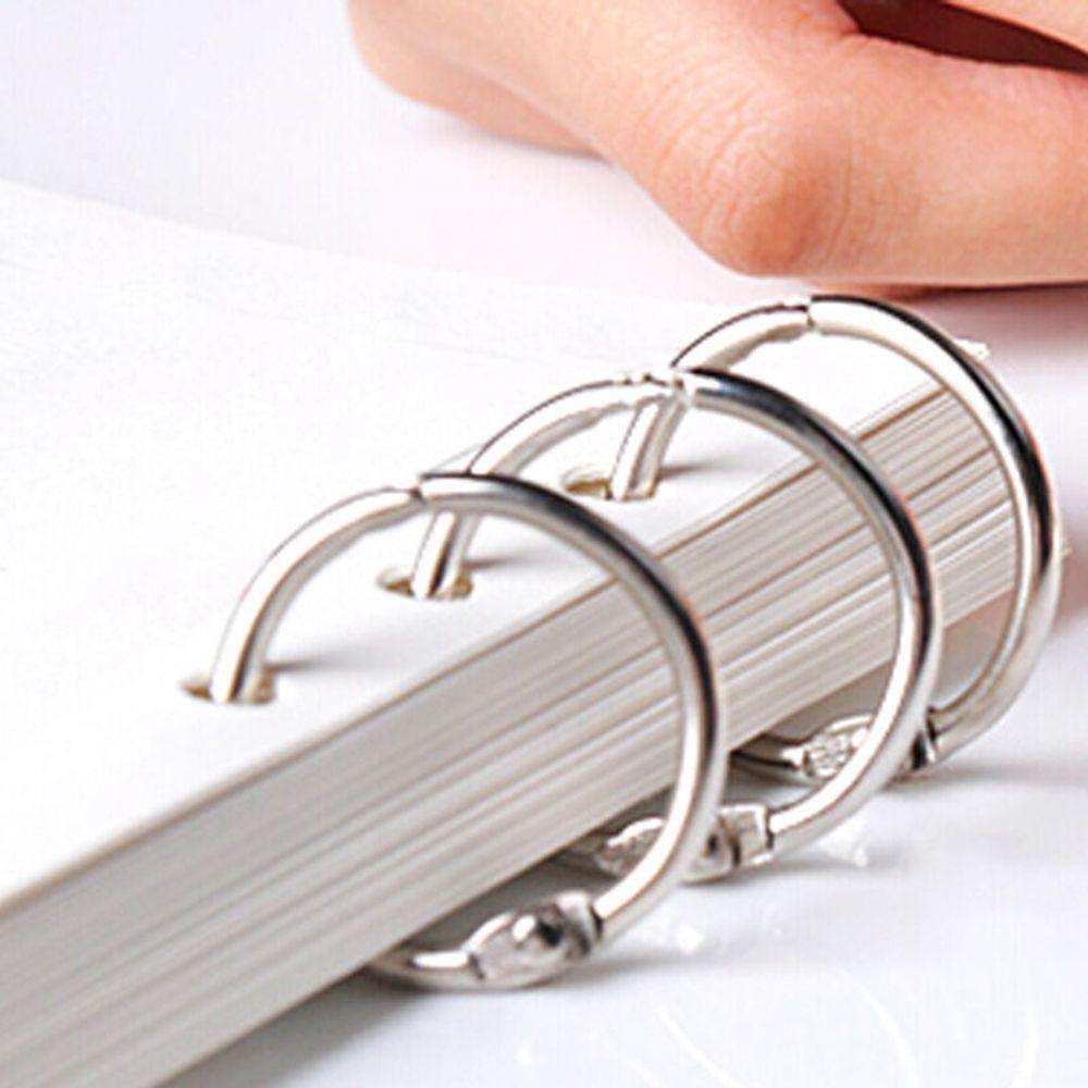 10pcs/lot Plated Album Metal Scrapbook Clips Loose Leaf Binder Keychain Circle Hinged Rings