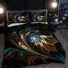 3Pcs Modern Abstract Marble Design Bedding Set,  Polyester, Breathable All-Season Duvet Cover With 2 Pillowcases (No Insert)