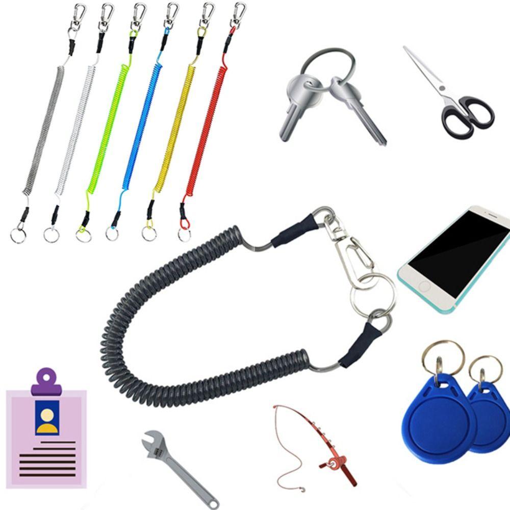 Safety Hauling Rope Safety Rope Spiral Coiled Lanyard Stretch Fishing Tools Spring Elastic Rope