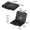 Yamazaki Tower Battery Storage Case with Separate Battery X X Large Model 10463 Handle, Slim, Organizer, Black, W25.5 D4.1 H21.9cm, Capacity,