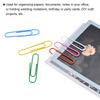 100Pcs Metal Paper Clips Medium Size 2 Inch Vinyl Coated to Prevent Tearing Pages with Box for Office Home Multicolored Count