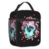 Аксолотль Инь Ян Цветы вишни Изолированная сумка для обеда Портативная Саламандра Охладитель для животных Термальная коробка для бенто Пляж Кемпинг Путешествия