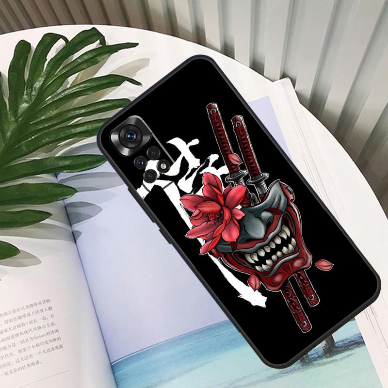 Чехол-маска самурая Они для Xiaomi Redmi Note 13 10 11 12 14 15 Pro Plus Чехол для Redmi 15C 12C 13C 14C 10C 15