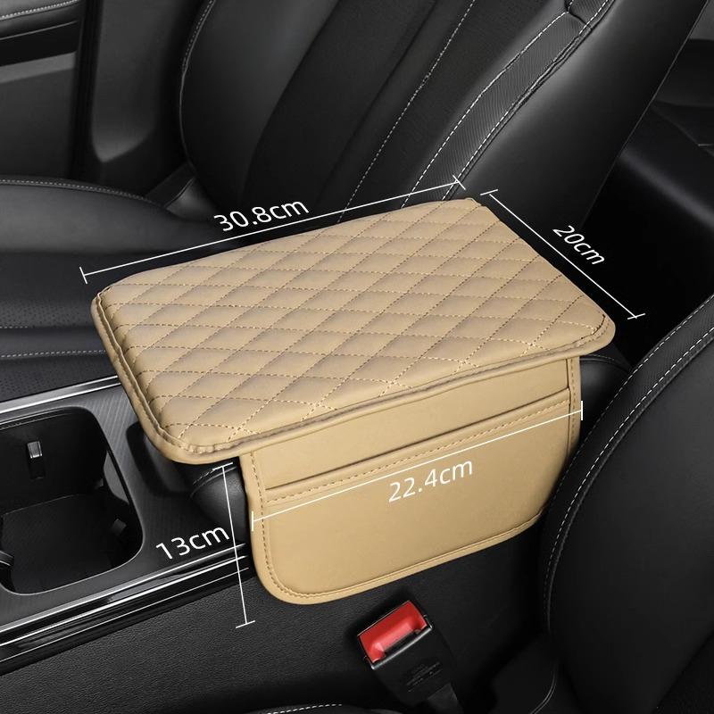 Armrest Box Heightening Pad Car With Side Storage Bag Car Armrest Box Pad With Storage Bag Car Interior Accessories Universal In All Season