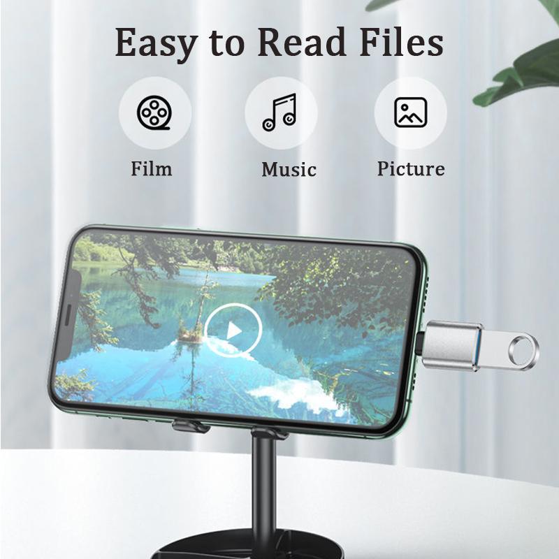 Type C To USB 3.0 Adapter Metal Charging Stable Data Transmission File Reading Light for Iphone Macbook Xiaomi Samsung Connector 3
