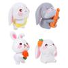 4 Pcs Rabbit Miniature Decor Items Set for Unique Gift,Home,Living Room,Office,Restaurant Decor,Showpiece,Perfect Valentine Decoration Items