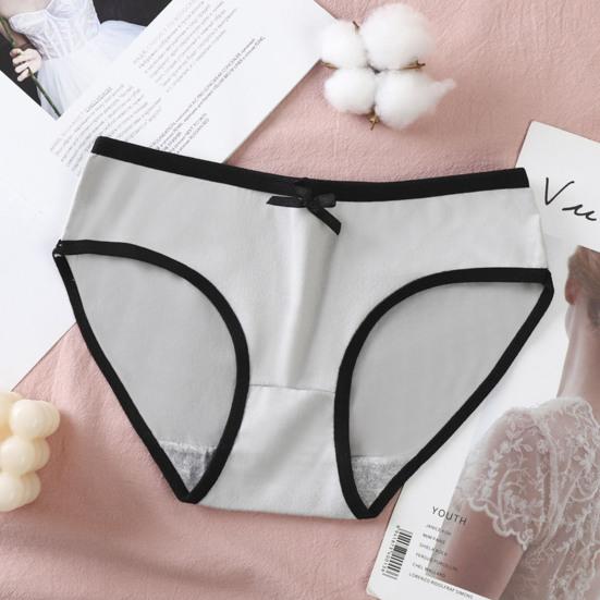 5 PCS Women Underpants Trendy Close Fit Simple Underpants Stretchy Moisture-wicking Briefs Panties for Sleeping