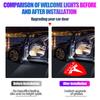 LZDF8 2pcs Car Door Wireless Welcome Light LED HD Projector Lamp Decoration For Tesla Model 3 Highland 2023 S X Y P75D P85D P90D P100D