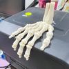 Набор из 2 предметов - 3D-печатные украшения в виде костей руки, Хэллоуинские украшения, Длина 9,3 см, Изготовлены из материала PLA, Могут использоваться для украшения