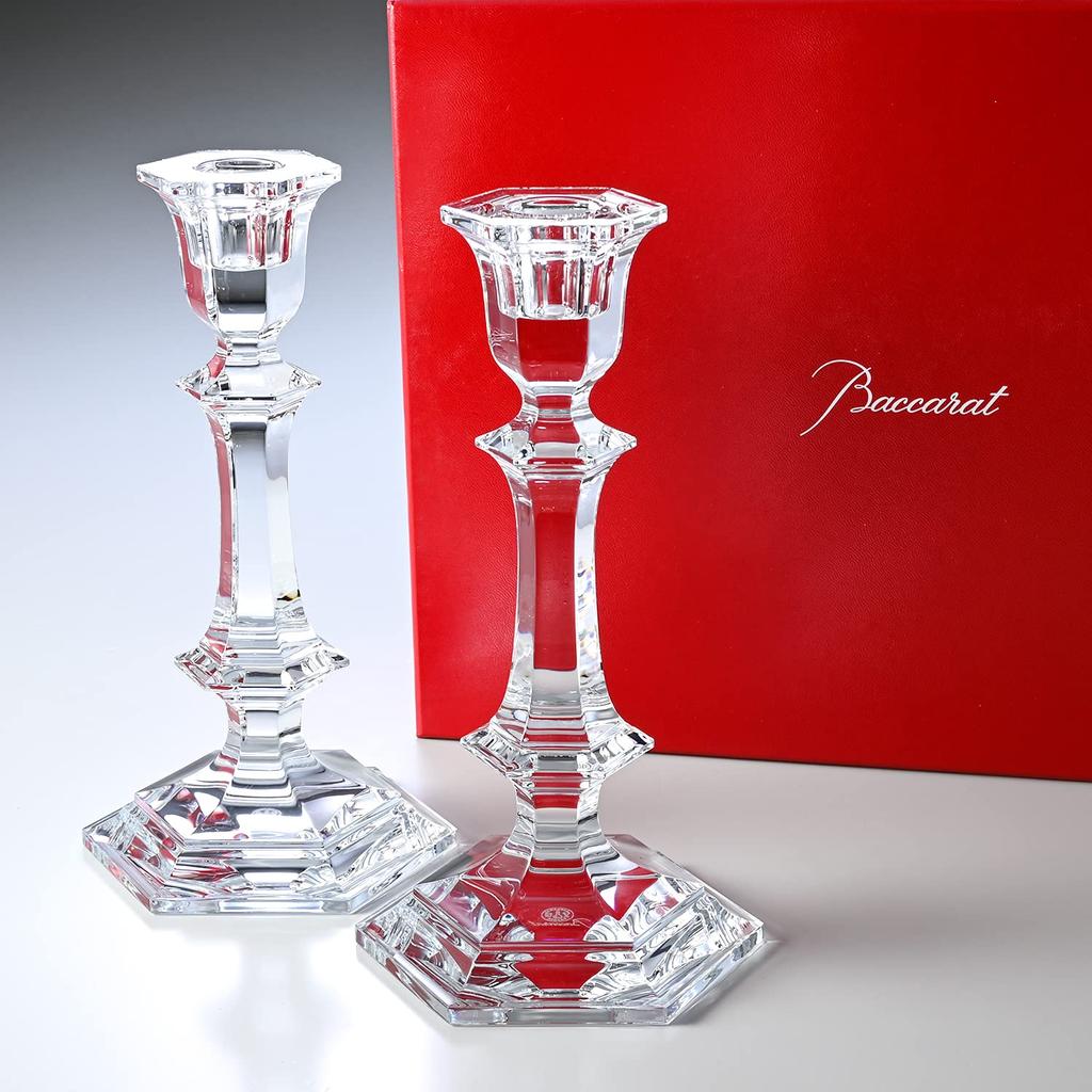 Baccarat Candlestick Pair HARCOURT Candle Stand Set of 2 2813863 [Item]
