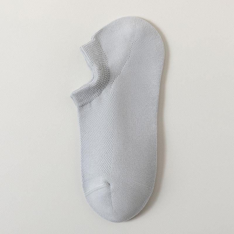 Женские летние тонкие сетчатые однотонные дышащие влагоотводящие антибактериальные дезодорирующие короткие носки-лодочки