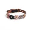 New Bling Dog Collar Flower Design PU Pet Collar for Small Medium Dogs Cat Collar Dog Collars Cat Harness