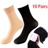 10 пар женских бархатных носков высокого качества весна лето мужские женские толстые шелковые носки сексуальные носки до щиколотки набор нейлоновых носков лучшего качества