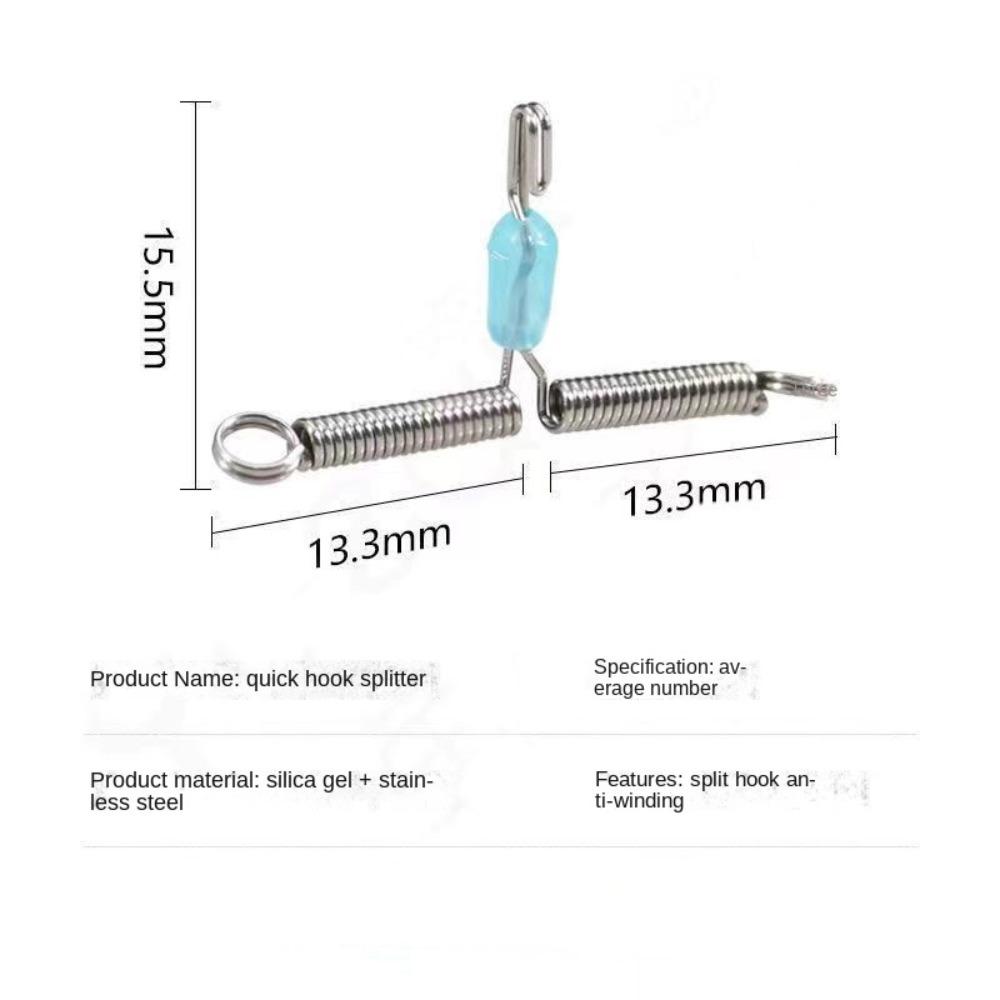 Двойной крючок Зажим для лески Разветвитель пространства Балансирные оснастки Крючки Рыбалка Т-образный вертлюг