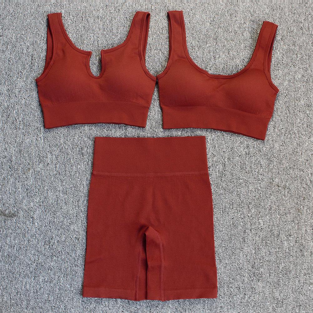 Women's High Waist Ribbed Yoga Shorts - Seamless, Quick-Dry, Butt-Lifting Fitness Wear