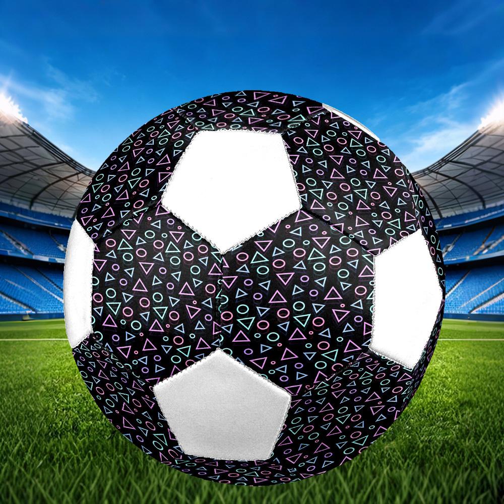 1pc Neon Shapes Lightweight PVC Training Soccer Ball, Size 5, Suitable for Indoor and Outdoor TrainingGift y60363