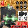 16 Lines Green Laser Level 360 Horizontal And Vertical Cross Powerful Green Laser Beam Line Laser Level 4D Auto Self-Leveling