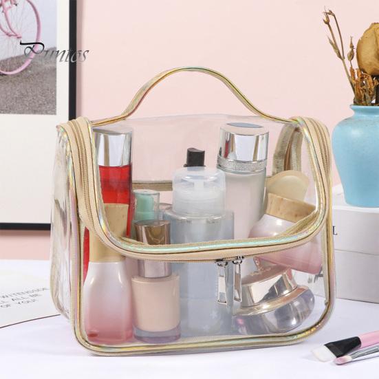 Cosmetic Bag Ins Style PVC Transparent Durable Waterproof Spacious Makeup Bag for Travel Storage Accessories