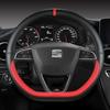 Чехол на руль автомобиля из микрофибры, нескользящий, 38 см, для Seat Tarraco Arona Ateca Ibiza Toledo Mii Leon Arosa Exeo ST FR