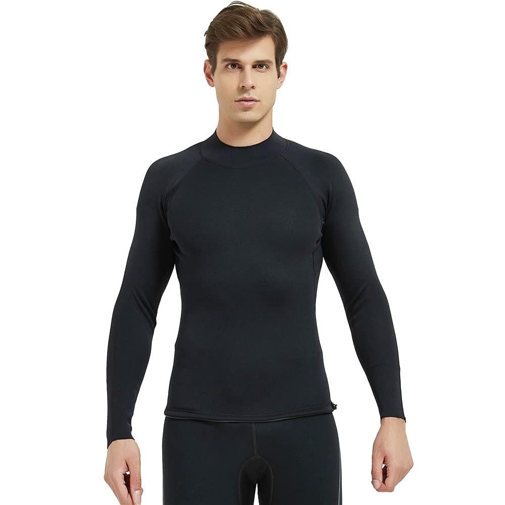 MORGEN SKY Wetsuit Inner Long Sleeve Neoprene Material Warmth Cold Protection Diving Surfing Long Sleeve Fishing MY064 Men's 1.5mm (2XL)