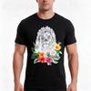 Lion And Nature Floral Tshirt Summer Casual Cotton Tee Oversized Streetwear Tops Vintage Graphic Print Unisex Men Women