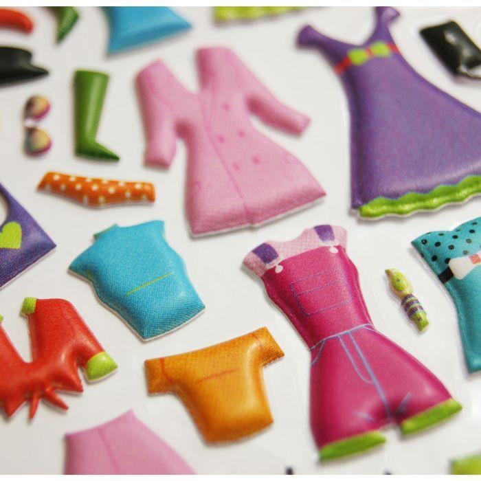 Reusable Stickers - 3D Relief - Girls' Clothing