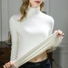 Осенне-зимняя женская нижняя рубашка Dralon с высоким воротом, темпераментный коммуникатор, теплый топ с длинными рукавами и подкладкой