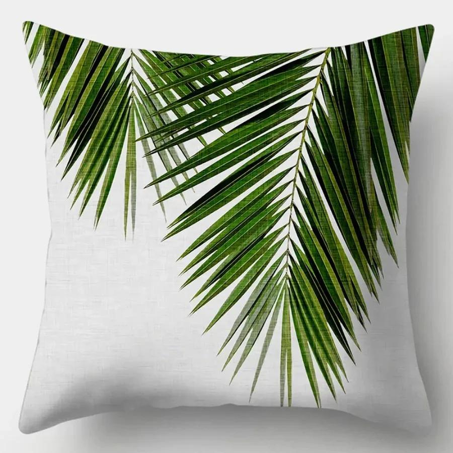Sofa Simple Cushion Pillow Case Tropical Plant Print Decorative Cushion Cover Living Room Luxury Art Home
