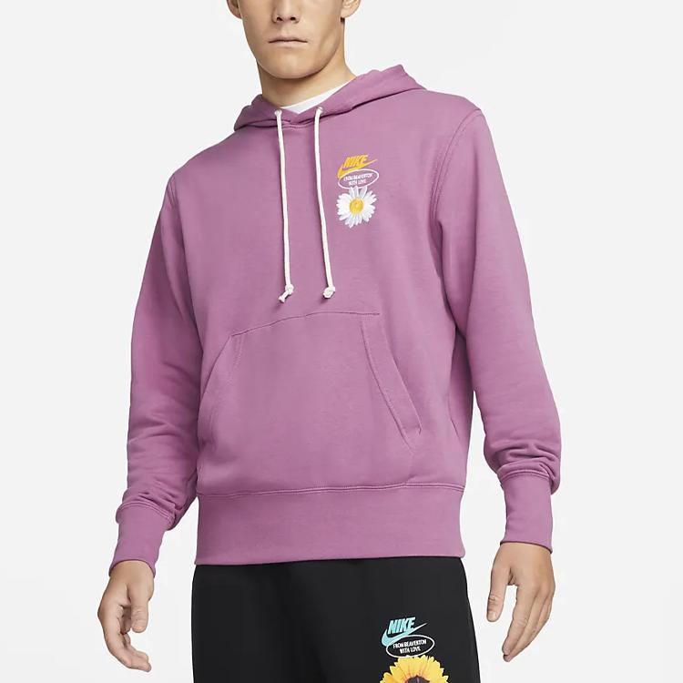 Nike Спортивный пуловер с капюшоном с вышивкой Daisy, мужские топы, фиолетовый DM4994-507