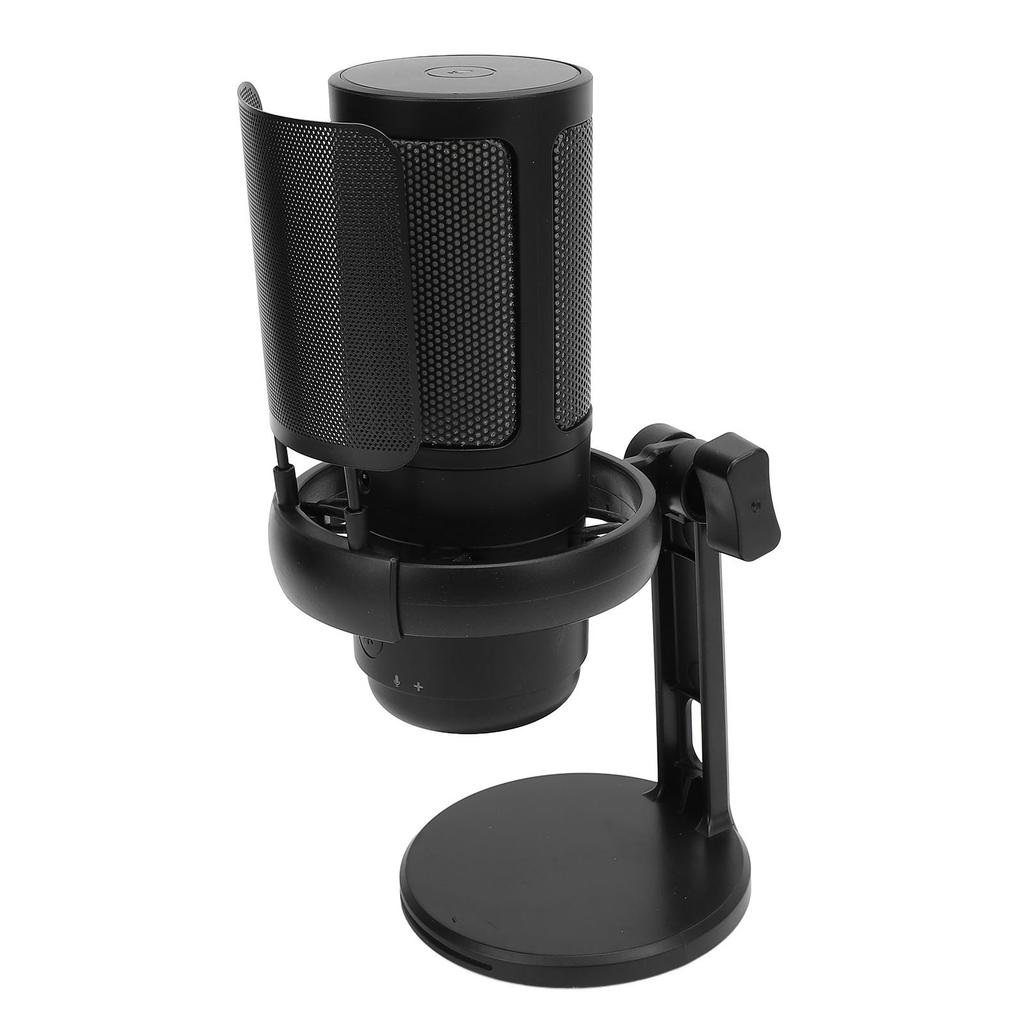 Игровой микрофон с функцией быстрого отключения звука, цветной подсветкой RGB, USB-микрофон для ПК с поп-фильтром, креплением на амортизатор