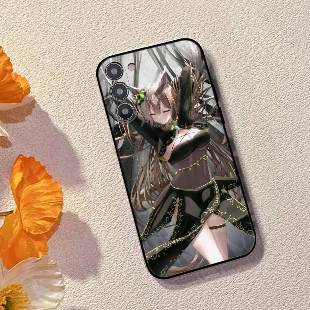 Чехол для телефона Umamusume Pretty Derby Game Satono Diamond Черный Силиконовый Мягкий Для Samsung Galaxy A73,A72,A71,A70,A53,A52,A51