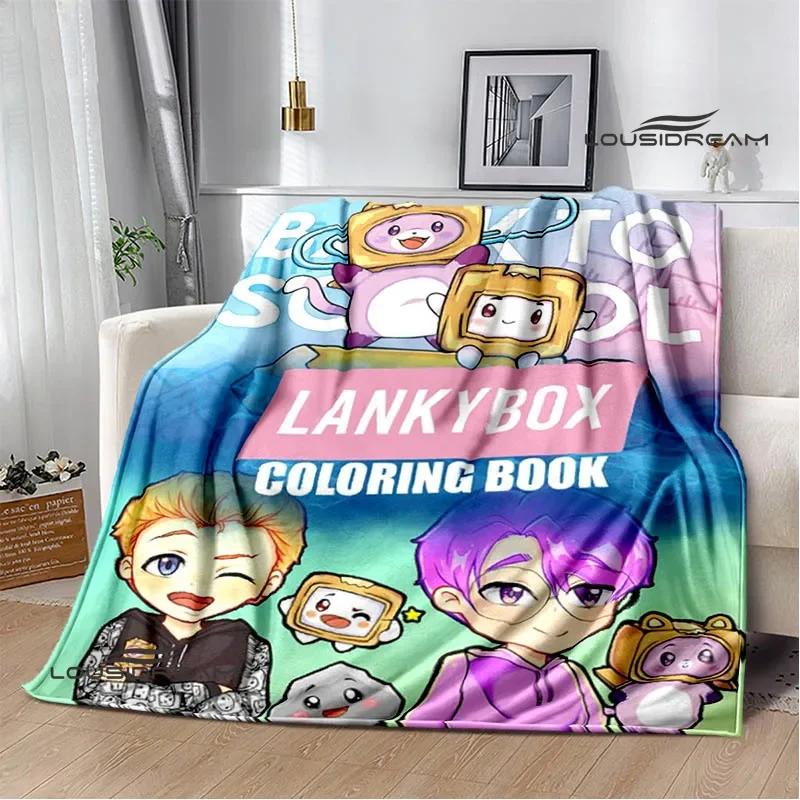 Милые Lankybox Foxy Boxy мультяшные Печатные одеяла Плед для пикника Фланелевое Теплое одеяло Дорожные одеяла Подстилки для кровати Подарок на день рождения