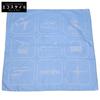 [Beautiful Condition] Icon Pattern Silk Scarf Light blueUsed