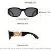 Fashion Irregular Sunglasses Men Rectangular Small Frame Hip Hop Outdoor Driving Trips Sunshade Non-polarized Glasses