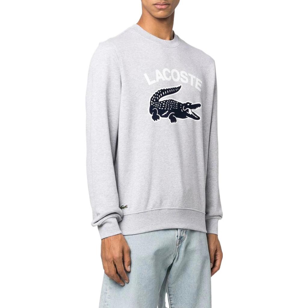 LACOSTE Sweatshirts Men's Gray Crew Neck Moderate SH9689CCA