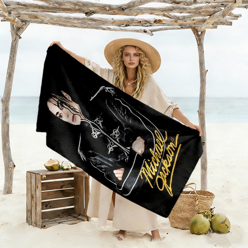 Michael Beach Towel Quick-Dry Soft Microfiber Comfortable Lightweight Perfect for Traveling Yoga Camping and Swimming