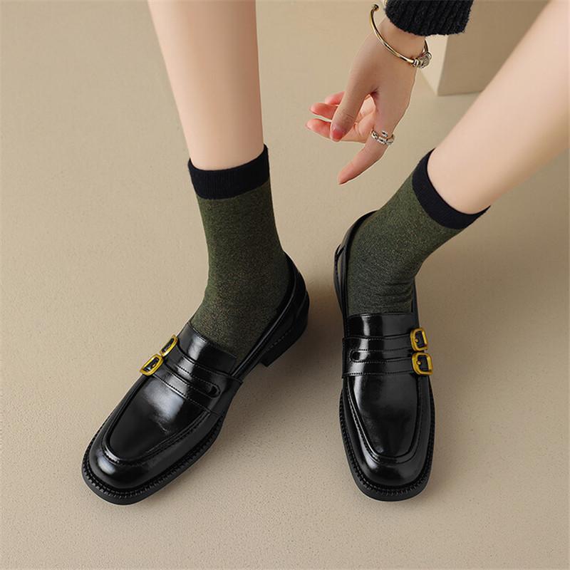 Мода 2024 Новые весенние женские туфли из спилковой кожи с круглым носком, женские туфли-лодочки, женская обувь на низком каблуке, лоферы, женская обувь, Zapatos De Mujer