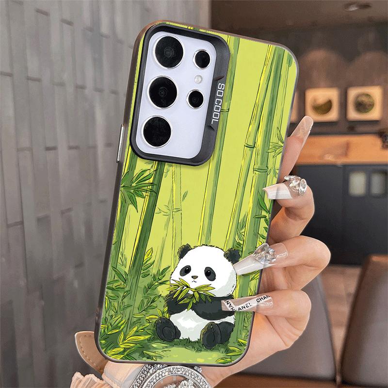 Cute Cartoon Panda Shockproof Phone Case for Samsung A17 A16 A15 A14 A37 A57 A36 A56 A26 A35 A55 A25 A34 A54 A24 A13 A23 A33 A53