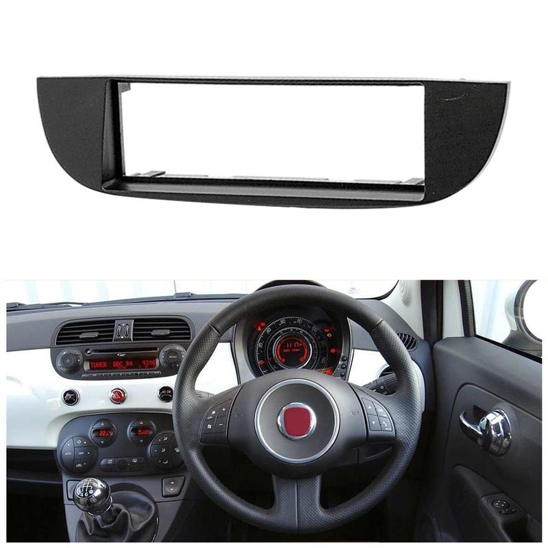 Efficientt-One Din Car Dvd/Cd Radio Stereo Fascia Panel Frame Adapter Dash Kit For Fiat (500) 2007-2015 Cd Trim Install Frame Ki