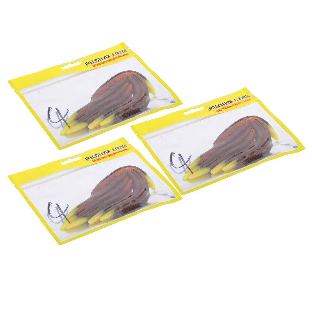 3 шт. Искусственная имитация Мягкий силикон Форма земляного червя Приманка Рыболовный аксессуар 4#