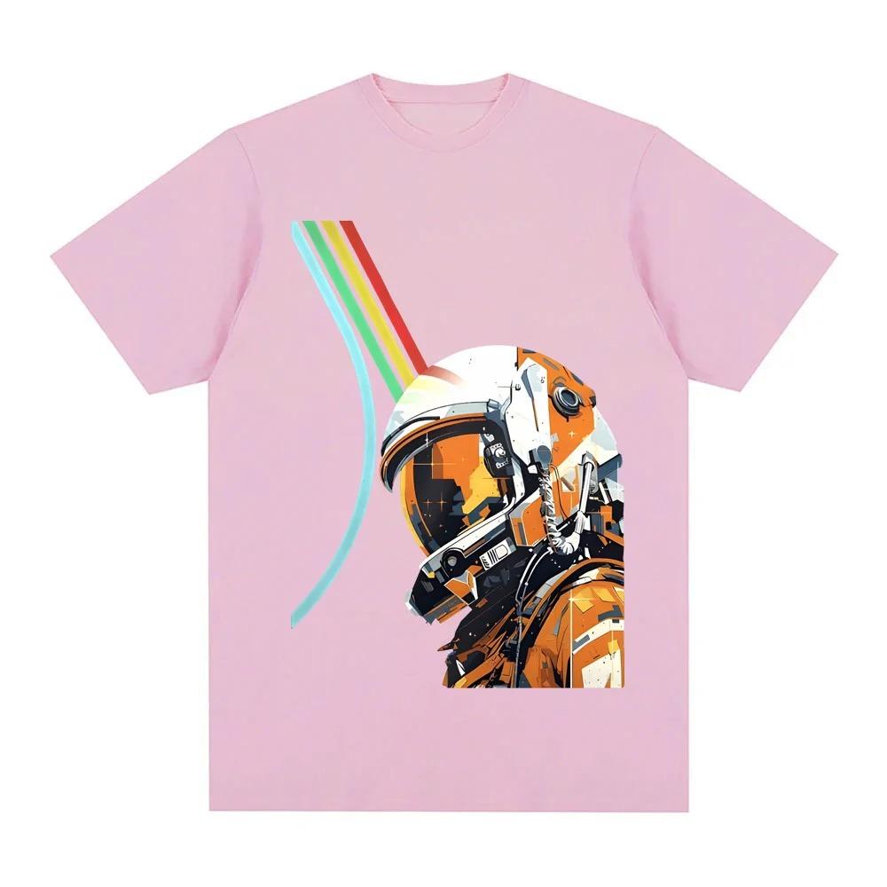 Vintage Astronaut Illustration TShirt 2026 New Style Game Graphic Print 100 Cotton Crew Neck Soft HighQuality Comfortable